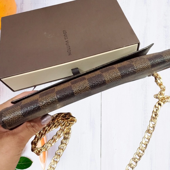 💯 % AUTHENTIC LUIS VUITTON DAMIER EBENE WALLET - Picture 11 of 16